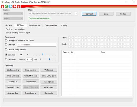 wcopy nfc reader read and write tool|nfc tag software download.